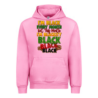 Fuchsia Pink juneteenth im black every month Urban Hoodie - LillyAllenDesigns