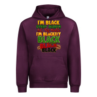 Mauve Wine juneteenth im black every month Urban Hoodie - LillyAllenDesigns