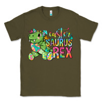 Army Green Easter Saurus Rex Easter Day Classic Tee - Neo Western