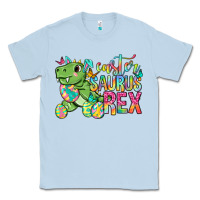 Dusty Blue Easter Saurus Rex Easter Day Classic Tee - Neo Western