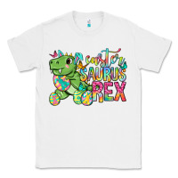 White Easter Saurus Rex Easter Day Classic Tee - Neo Western