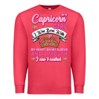 Cardinal As A Capricorn Girl I Was Born With My Heart On My Sleeve And A Mouth Premium Sweatshirt - Jasminsmagicworld