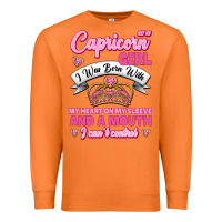 Carrot As A Capricorn Girl I Was Born With My Heart On My Sleeve And A Mouth Premium Sweatshirt - Jasminsmagicworld