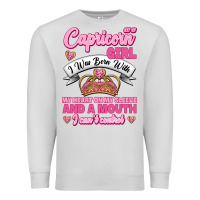 Dove Grey As A Capricorn Girl I Was Born With My Heart On My Sleeve And A Mouth Premium Sweatshirt - Jasminsmagicworld