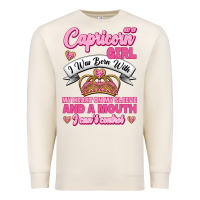 Sandshell As A Capricorn Girl I Was Born With My Heart On My Sleeve And A Mouth Premium Sweatshirt - Jasminsmagicworld