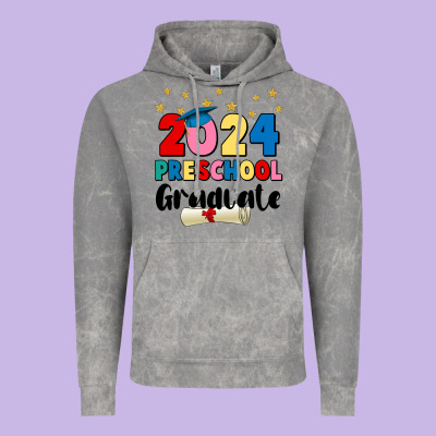 2024 Preschool Graduate Vintage Hoodie Designed By Jahusdesignshop