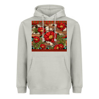 Moon Dust red flower and cactus with cowhide and aztec Heavyweight Hoodie - Artiststas