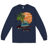 Navy summer vibes Long Sleeve Tee - SublimationCraftShop