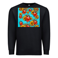 Black Western Sunflowers Ladybug Premium Sweatshirt - LillyAllenDesigns