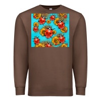 Chestnut Western Sunflowers Ladybug Premium Sweatshirt - LillyAllenDesigns