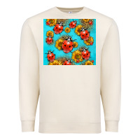 Sandshell Western Sunflowers Ladybug Premium Sweatshirt - LillyAllenDesigns