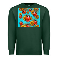 Western Sunflowers Ladybug Premium Sweatshirt | Teevron