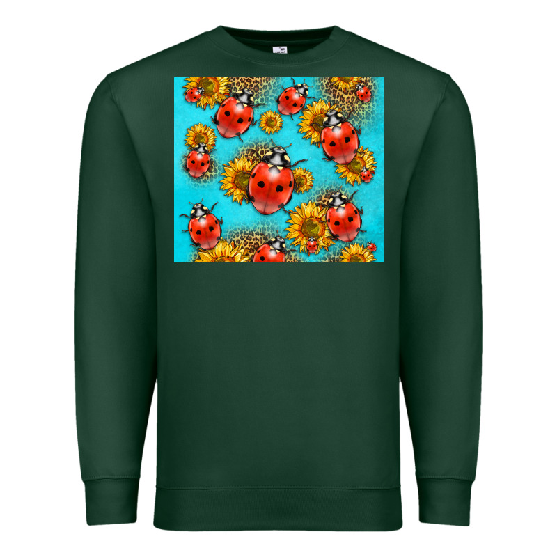 Western Sunflowers Ladybug Premium Sweatshirt by LillyAllenDesigns | Teevron