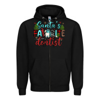 Black santas favorite dentist Zipper Hoodie - JahusDesignShop
