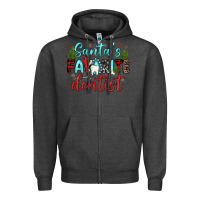Charcoal Heather santas favorite dentist Zipper Hoodie - JahusDesignShop