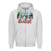 Dove Grey santas favorite dentist Zipper Hoodie - JahusDesignShop