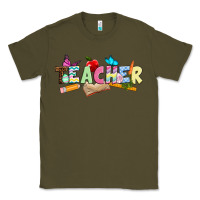 Army Green Easter Teacher Easter Day Classic Tee - Neo Western
