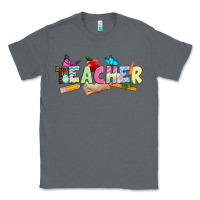 Charcoal Heather Easter Teacher Easter Day Classic Tee - Neo Western