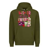 Army Green v is for vodka Premium Hoodie - NancyCooperArtShop