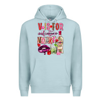Blue Mist v is for vodka Premium Hoodie - NancyCooperArtShop