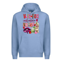 Colony Blue v is for vodka Premium Hoodie - NancyCooperArtShop