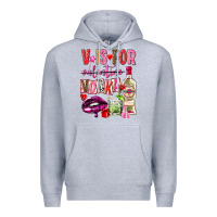 Heather Grey v is for vodka Premium Hoodie - NancyCooperArtShop