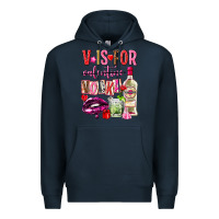 Navy v is for vodka Premium Hoodie - NancyCooperArtShop