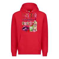 Red v is for vodka Premium Hoodie - NancyCooperArtShop