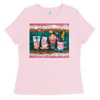 Bubblegum Pink teacher coffee cups Ladies Tee - AdoDesignShop