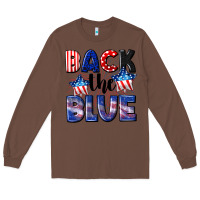 Chestnut Back the blue 4th of july Long Sleeve Tee - CowGirlArtShop