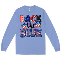 Colony Blue Back the blue 4th of july Long Sleeve Tee - CowGirlArtShop