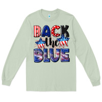 Matcha Back the blue 4th of july Long Sleeve Tee - CowGirlArtShop