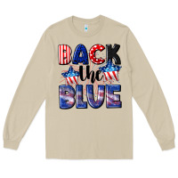 Mushroom Back the blue 4th of july Long Sleeve Tee - CowGirlArtShop