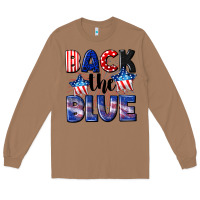 Toasted Coconut Back the blue 4th of july Long Sleeve Tee - CowGirlArtShop