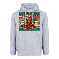 Heather Grey longhorn with gemstone Heavyweight Hoodie - Artiststas
