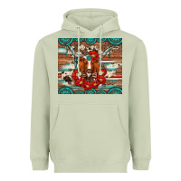 Matcha longhorn with gemstone Heavyweight Hoodie - Artiststas