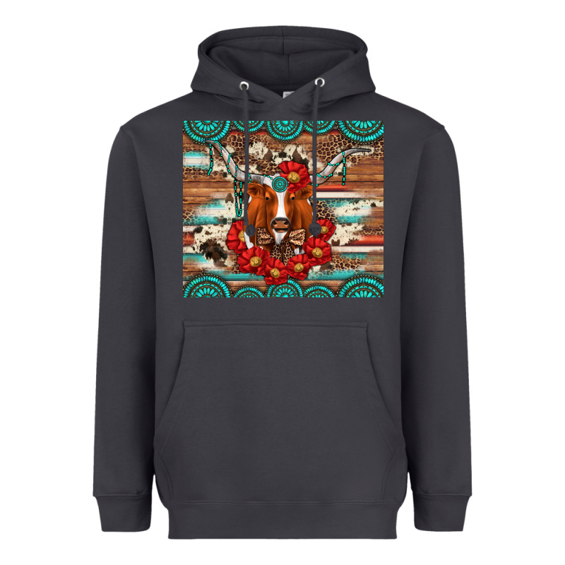 Longhorn With Gemstone Heavyweight Hoodie by Artiststas | Teevron