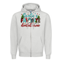 Dove Grey santas favorite dental crew Zipper Hoodie - JahusDesignShop