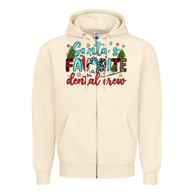Santas Favorite Dental Crew Zipper Hoodie by JahusDesignShop | Teevron