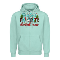 Seafoam santas favorite dental crew Zipper Hoodie - JahusDesignShop