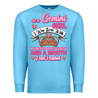 Ocean Blue As A Gemini Girl I Was Born With My Heart On My Sleeve And A Mouth Premium Sweatshirt - Jasminsmagicworld