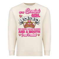 Sandshell As A Gemini Girl I Was Born With My Heart On My Sleeve And A Mouth Premium Sweatshirt - Jasminsmagicworld