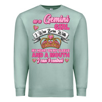 Seafoam As A Gemini Girl I Was Born With My Heart On My Sleeve And A Mouth Premium Sweatshirt - Jasminsmagicworld