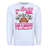 White As A Gemini Girl I Was Born With My Heart On My Sleeve And A Mouth Premium Sweatshirt - Jasminsmagicworld