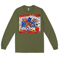 Army Green American Nurse 20oz tumbler Long Sleeve Tee - Neo Western