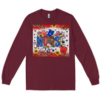 Burgundy American Nurse 20oz tumbler Long Sleeve Tee - Neo Western