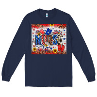 Navy American Nurse 20oz tumbler Long Sleeve Tee - Neo Western