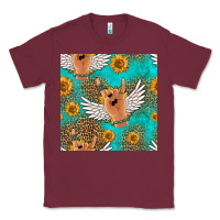 Burgundy rock n roll hands seamless pattern Classic Tee - HRA Design Shop