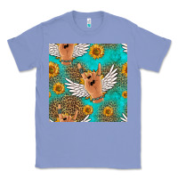 Colony Blue rock n roll hands seamless pattern Classic Tee - HRA Design Shop