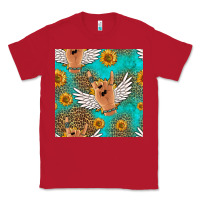 Red rock n roll hands seamless pattern Classic Tee - HRA Design Shop
